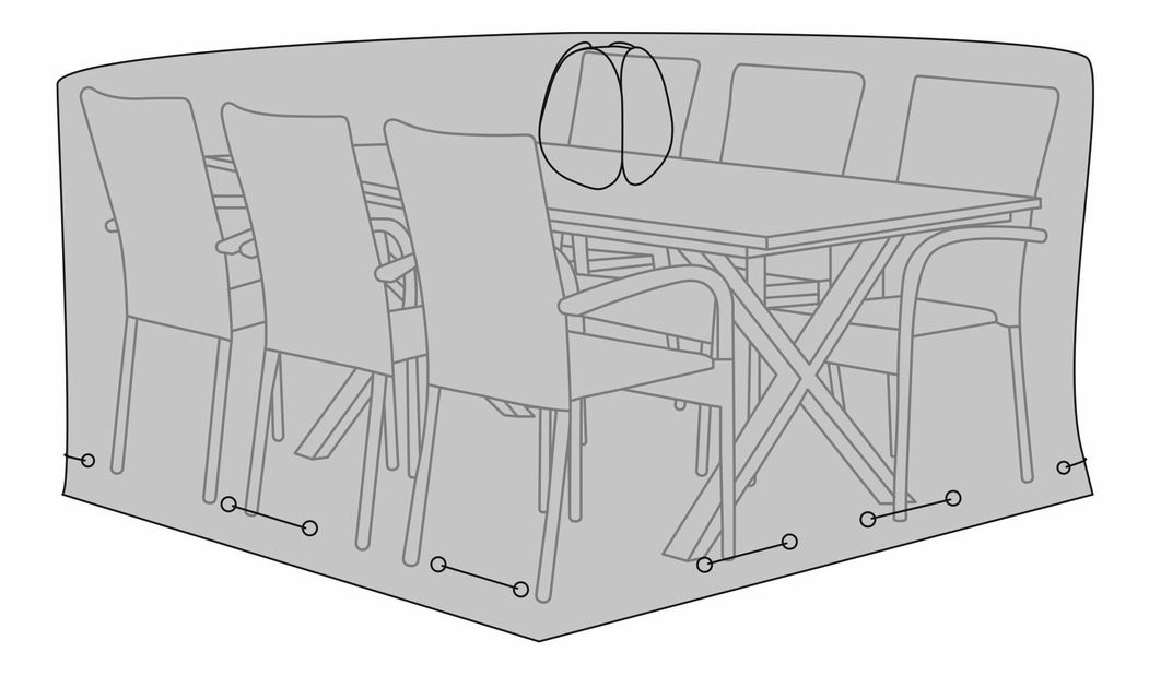 Husă pentru mobilier de grădină Lvasalia 5 (negru)