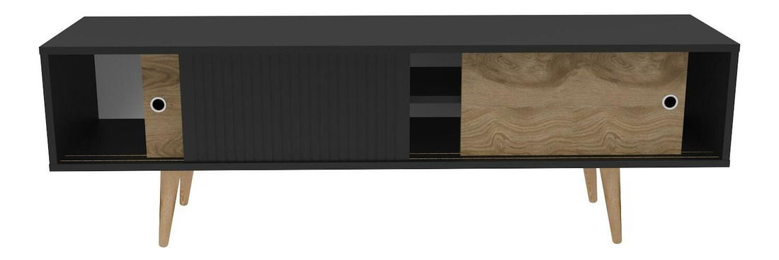 TV skrinka Ecranissa (antracit + dub)