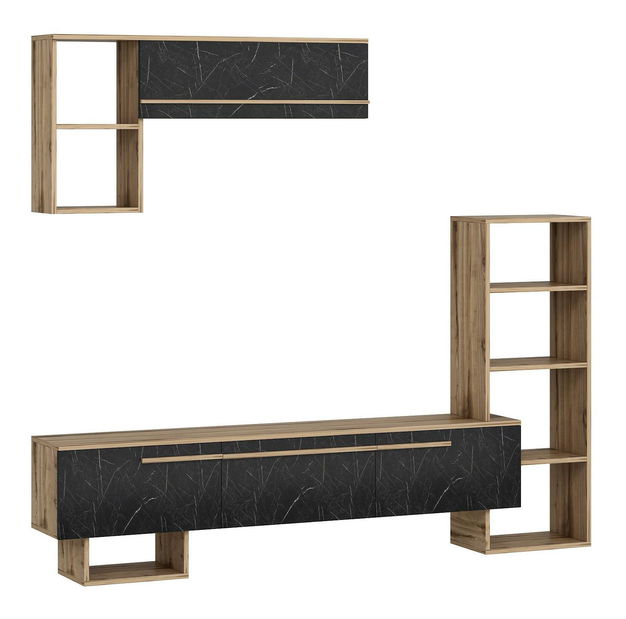 Mobilier living Vipado (Nuc + negru) 