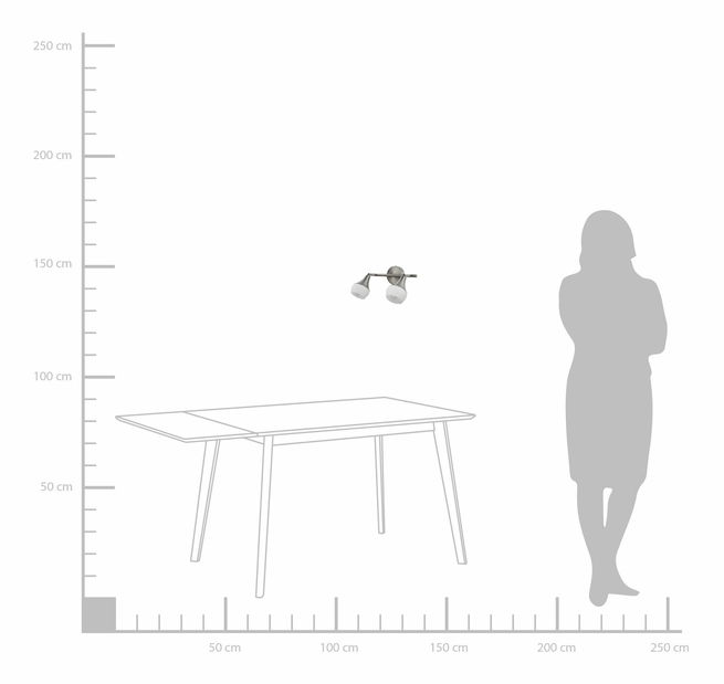 Lampă cu pandantiv Antler II (argint)