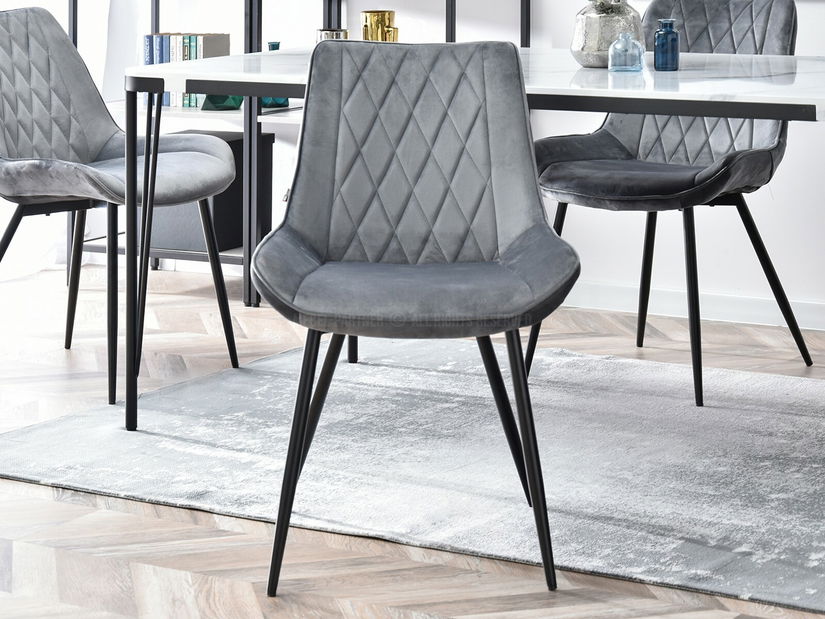 Stolička Aron (sivá + čierna)