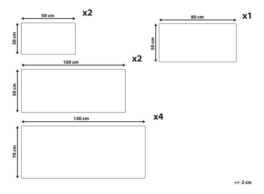 Sada 9 ks uterákov Mitia (sivá)