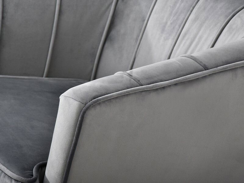 Kreslo Etimee F (sivá + zlato)