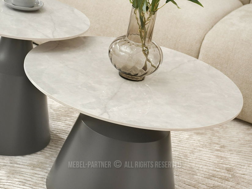 Stolić za kavu Alfiler (mramor + siva)