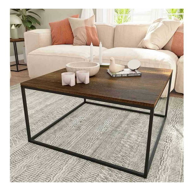 Măsuță cafea Shepolendo 2 (nuc + negru)