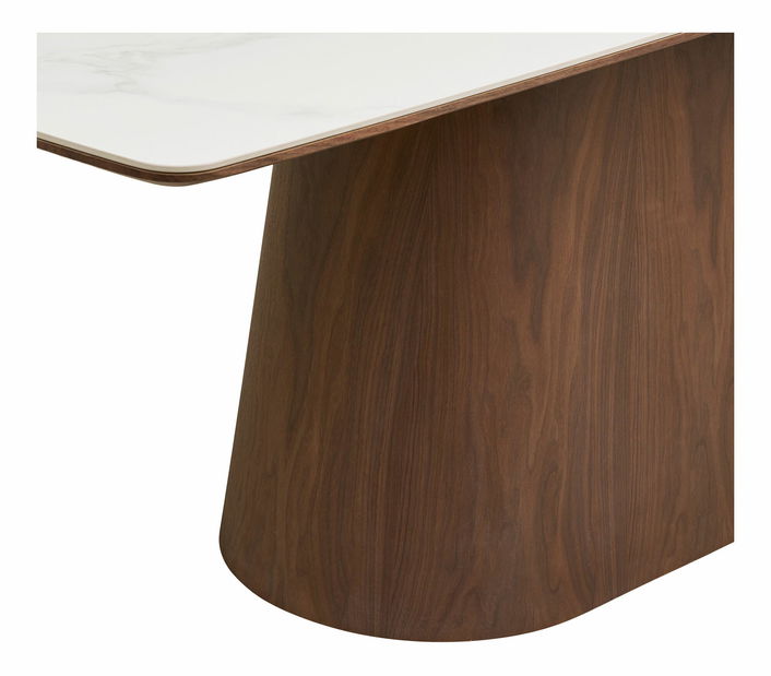 Jedálenský stôl Nealina 3 (biela + tmavohnedá)