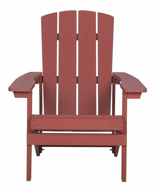 Scaun de grădină cu suport picioare Adack (roșu)