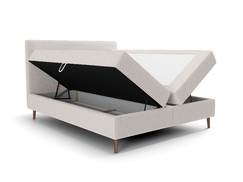 Jednostruki krevet 120 cm Napoli Comfort (bijela) (s podnicom, s prostorom za odlaganje)