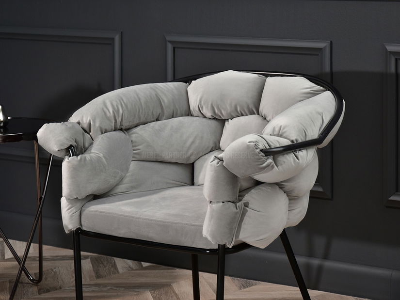 Relax fotel Piplio (szürke + fekete)