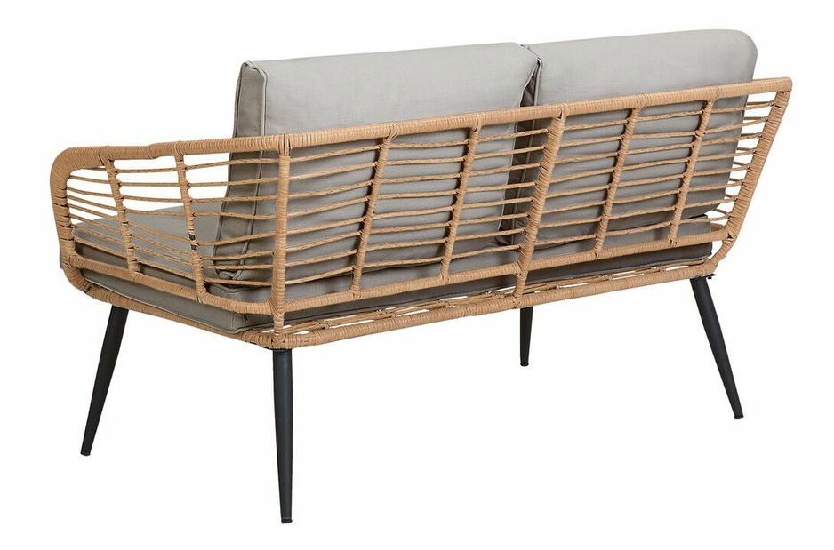 Záhradný set Cary (svetlosivá) (s vankúšom) (pre 2 osoby)