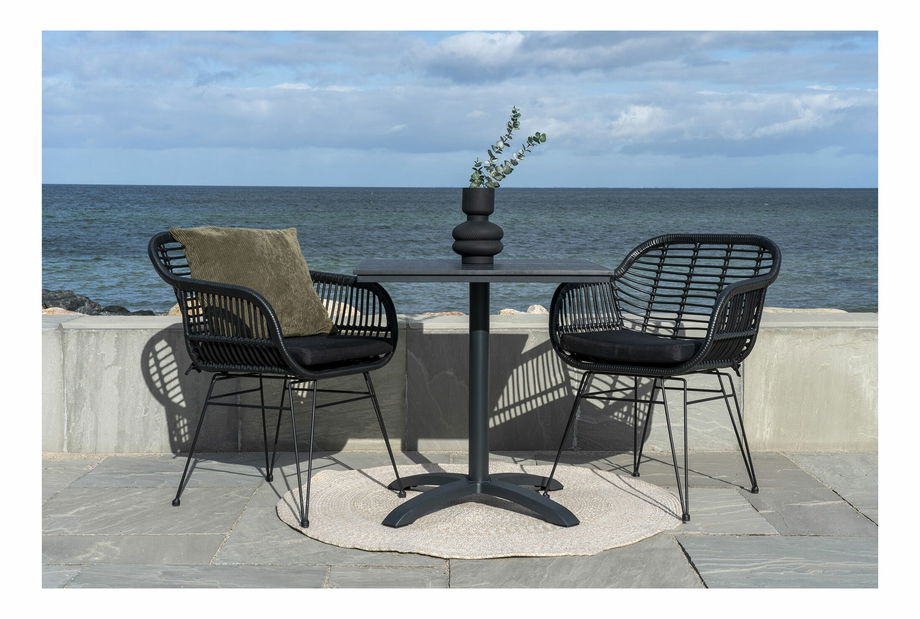 Bistro stôl Crinina (sivá + čierna)