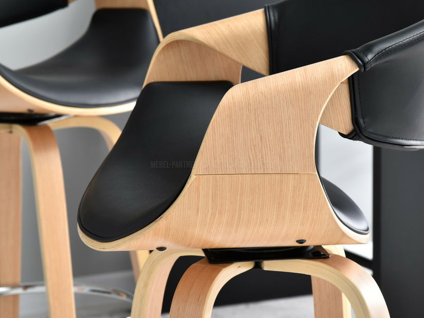 Stolica Bjorn H (crni hrast + krom)