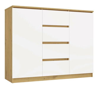 Komoda Musecalo 8 (dub artisan + biela)