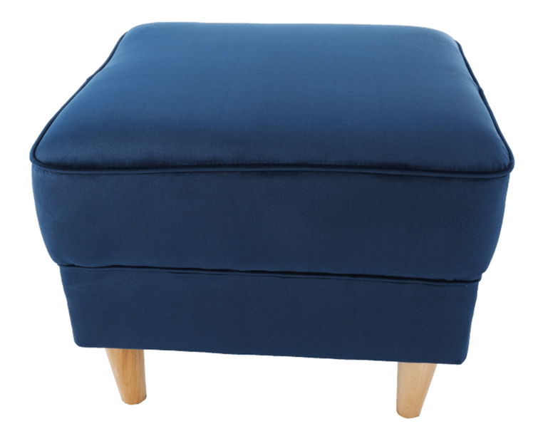 Kreslo ušiak s taburetkou Aveo (modrá)