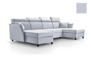 Rohová sedačka Moria U (sivá) (L)