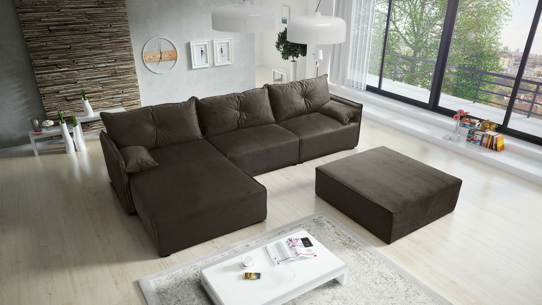 Colțar Leonaro 2 (maro negru) (S)