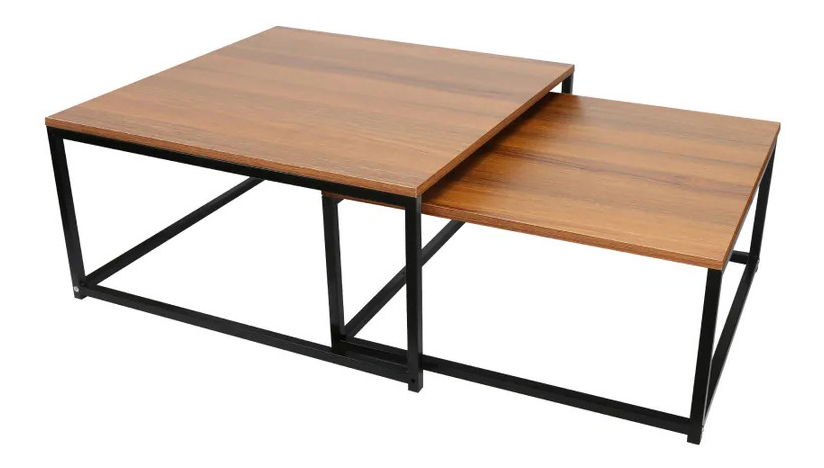 Set 2 ks konferenčných stolíkov Hustler Typ 1 (orech + čierna)