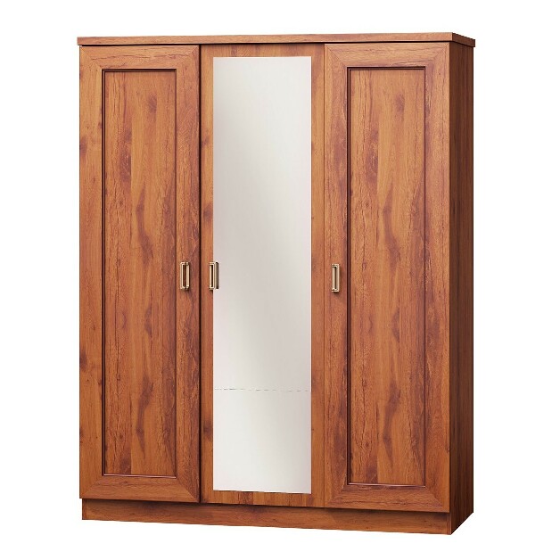 Dulap de haine cu trei uși cu Oglindă Nyssa N15 (stejar centurian)