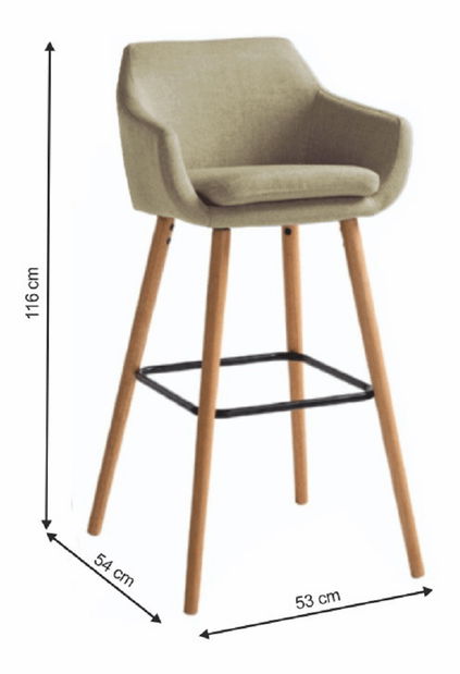 Barová stolička Taha (béžová) *výpredaj