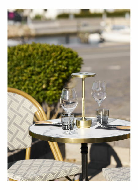 Bistro stôl Bsamira 2 (biela + čierna)