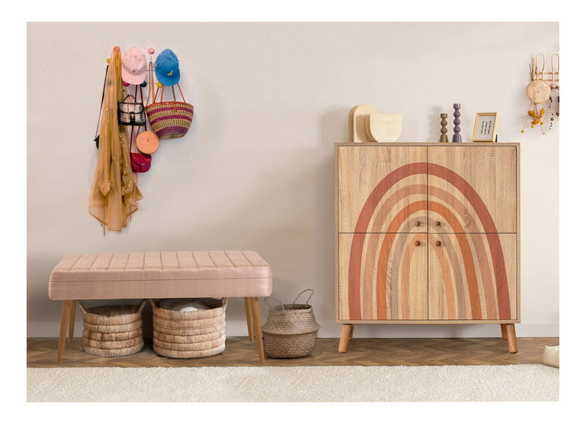 Predsoblje Maluxe Iris (hrast sonoma + kamen)