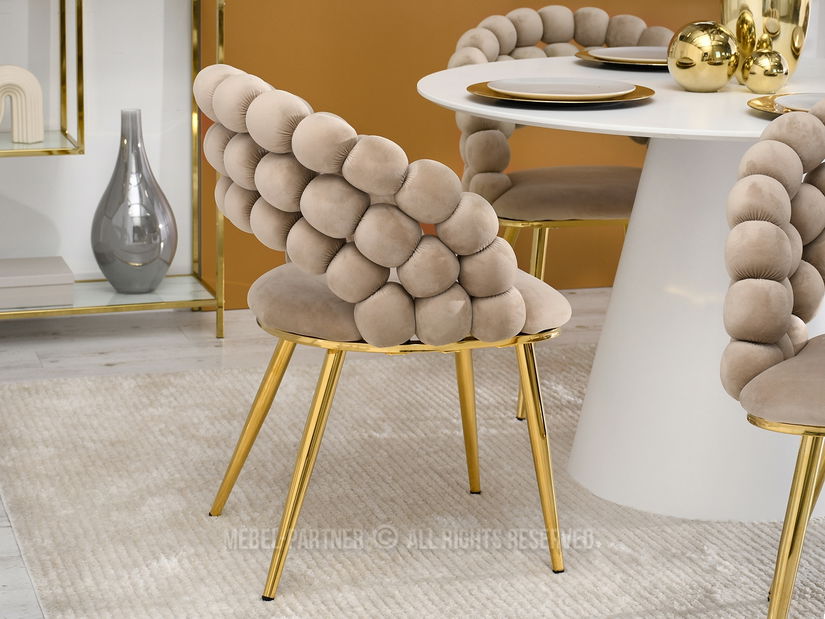 Stolica Lulish (bež + zlatna)