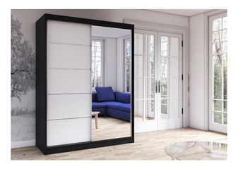 Dulap de haine Viola 05 (negru + alb)