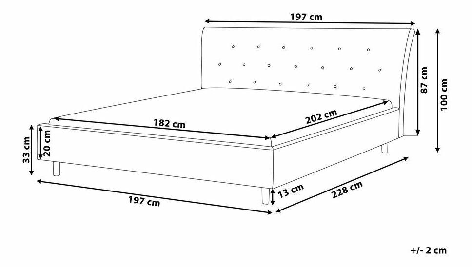 Manželská posteľ 180 cm SANTORI (s roštom) (sivá)