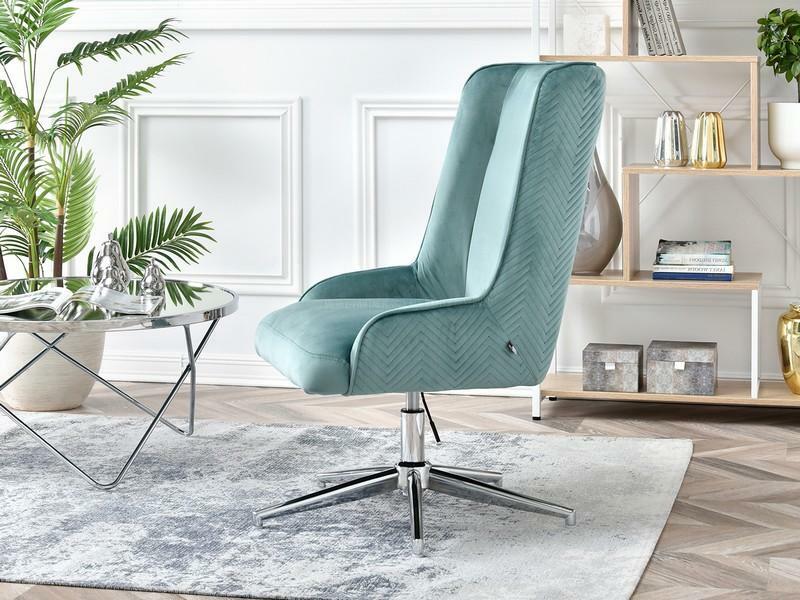 Fotelja Bilibo (tirkizna + krom)
