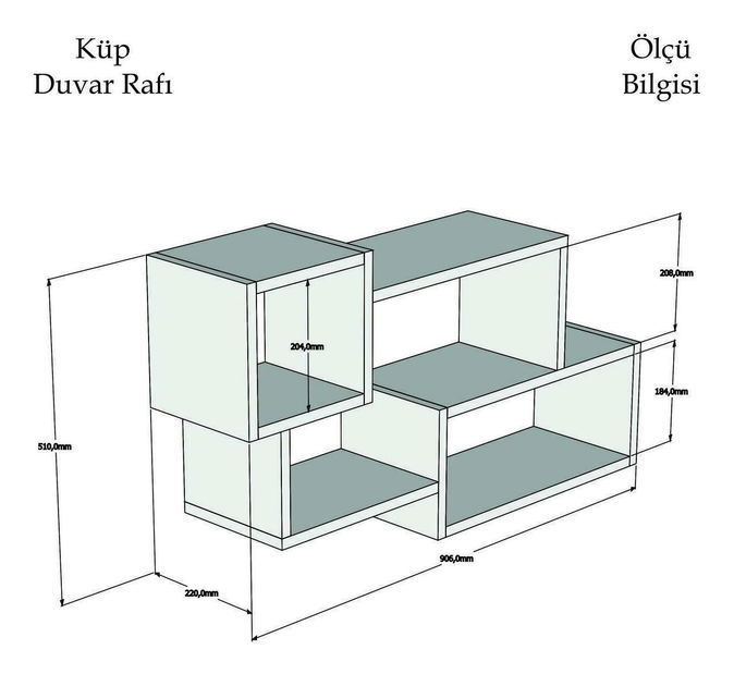 Polica Donami (biela + orech) 