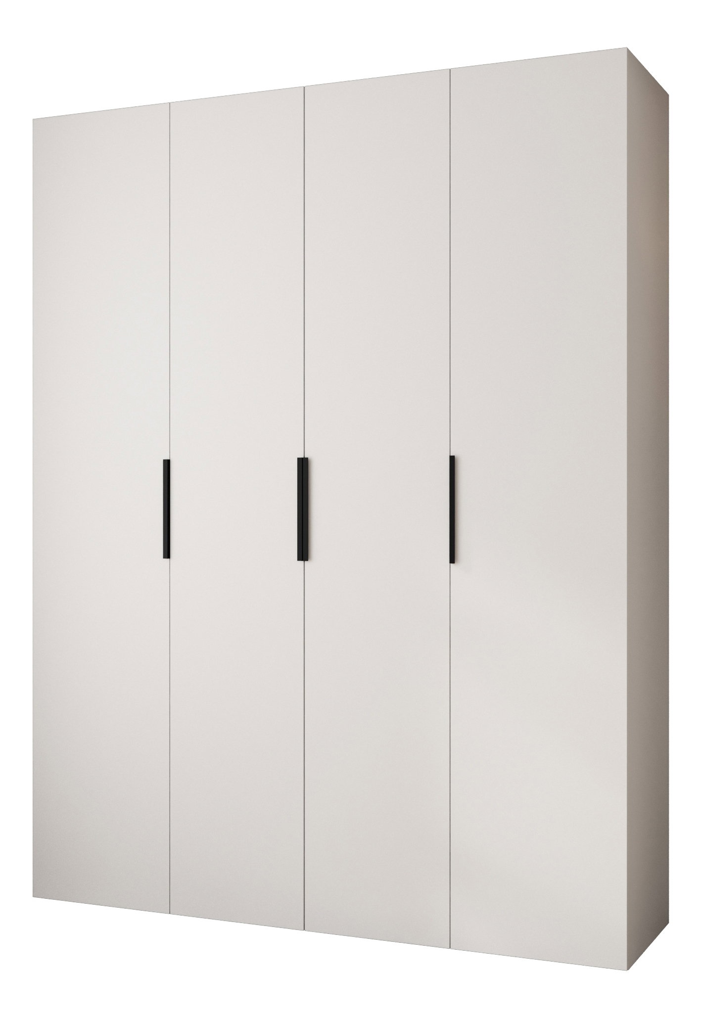 Šatníková skriňa 190 cm Carmela 50-4 (biela + čierna)