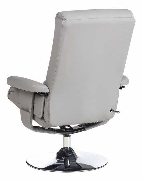 Masažna fotelja LEGAZO (umjetna koža) (siva)