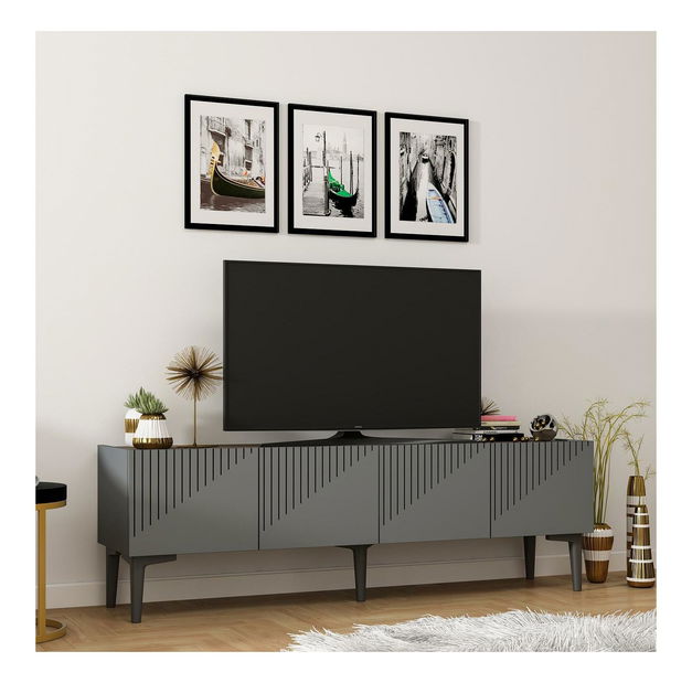 TV stolík/skrinka Tomune 4 (antracit + orech) 