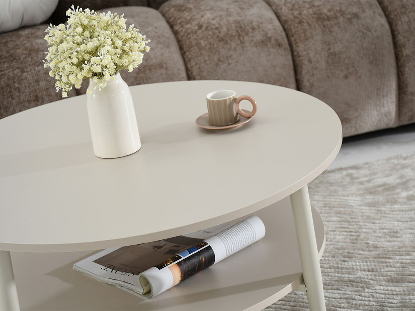 Konferenčný stolík Rogatoria (krémová)