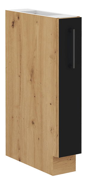 Dulap inferior de bucătărie Meriel 15 D CARGO (negru + Stejar artisan)