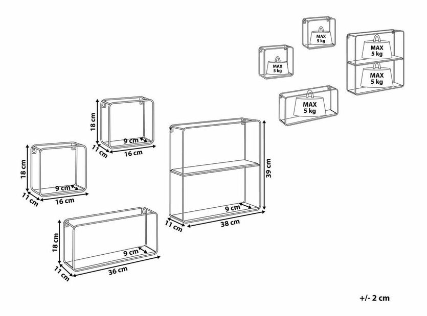 Set 4ks. políc Barta (čierna)