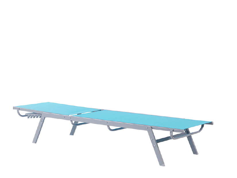 Șezlong de grădină NESS (textil) (albastru)