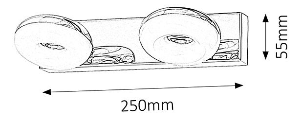 Iluminat pentru baie Beata 5717 (crom)