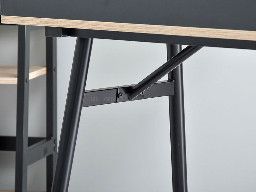 Masă PC Vicken (stejar + negru)