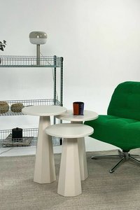 Set 3ks. príručných stolíkov Lilia (krémová)