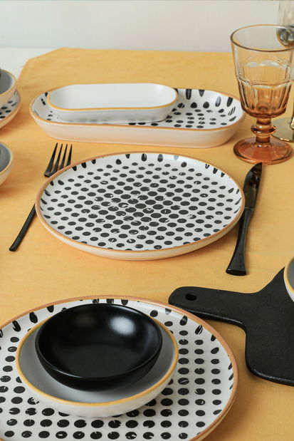 Set za doručak (18 kom.) Achromatic 2 (crna + bijela)