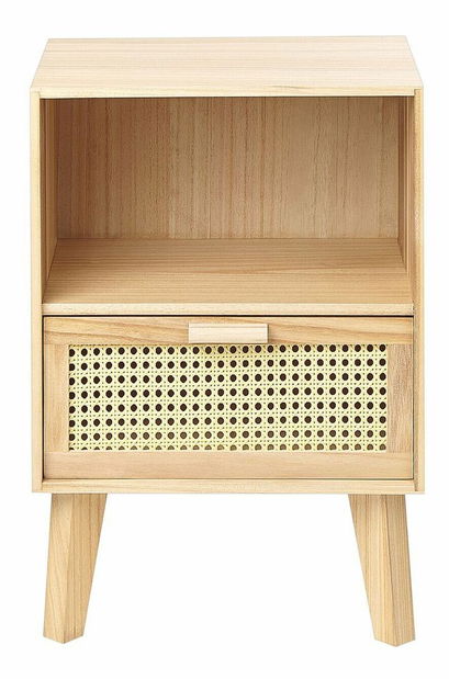 Noptieră Sherie (lemn deschis) 