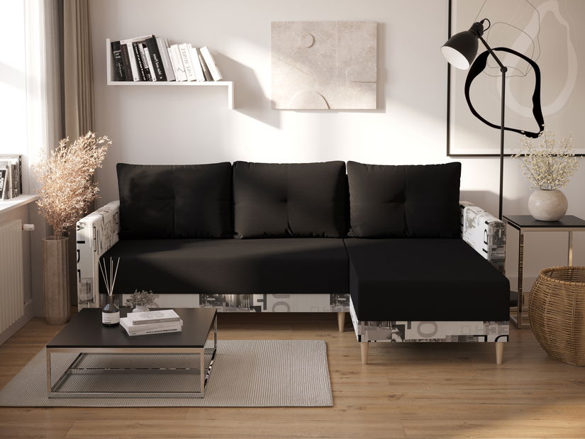 Colțar Glimmer L (bej + Negru) (D)