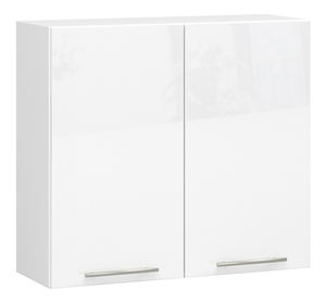 Horná kuchynská skrinka Ozara W80 H720 (biela + biely lesk)