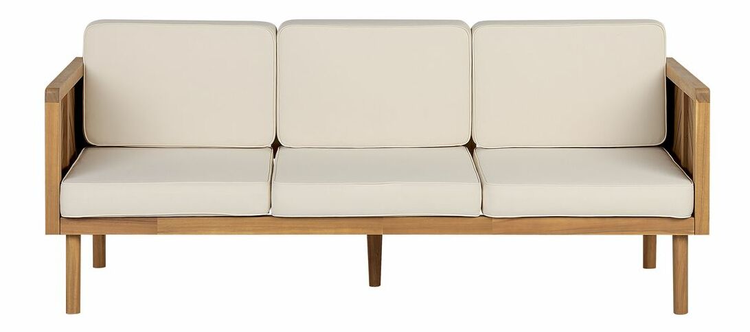 Set mobilier de grădină Blas (lemn deschis de salcâm + alb)