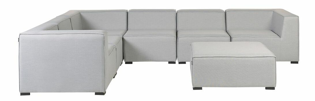 Rohová záhradná pohovka Ailin (svetlosivá) (P)