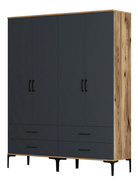 Ruhásszekrény Kiara TT (dió + antracit)