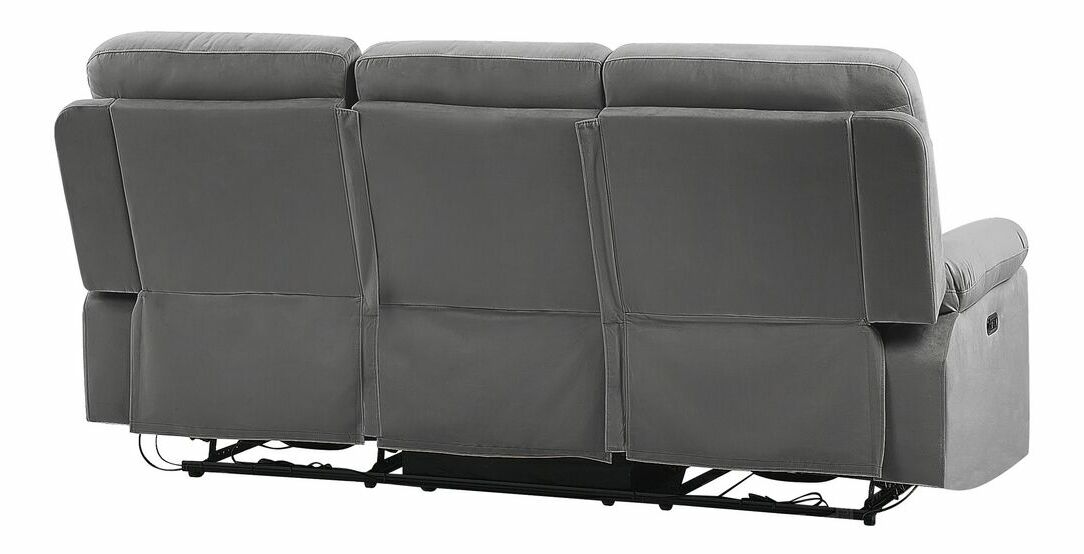 Canapea trei locuri Bev (gri) (cu port USB)