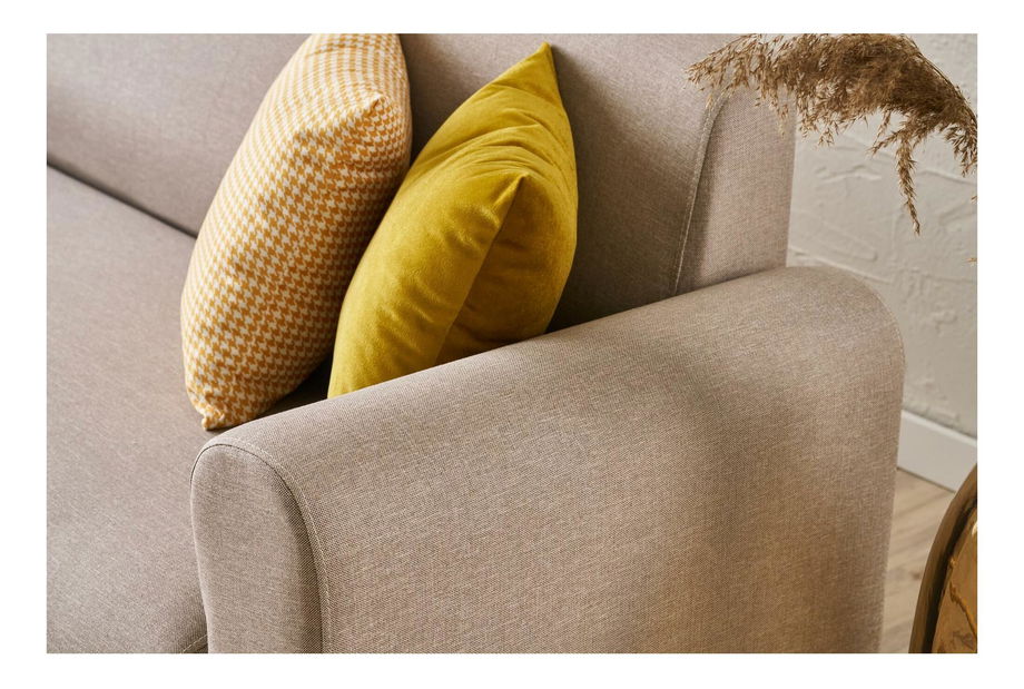 Set canapea fotoliu 3+1 Noyalepo L (Crem + Nuc)