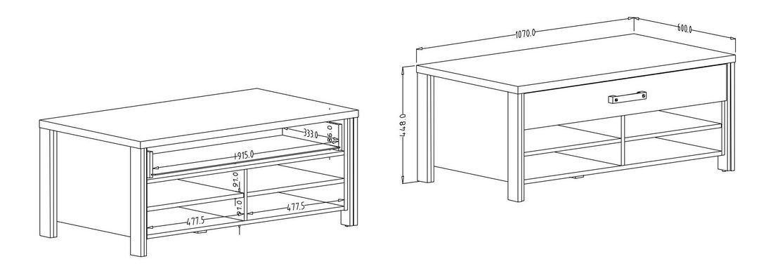 Konferenčný stolík Buena Typ 99 (old style)
